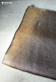 One in a million Chattisgarh Black Pure Tussar Silk Saree | Silk Mark Certified - Seven Sarees - Saree - Seven Sarees