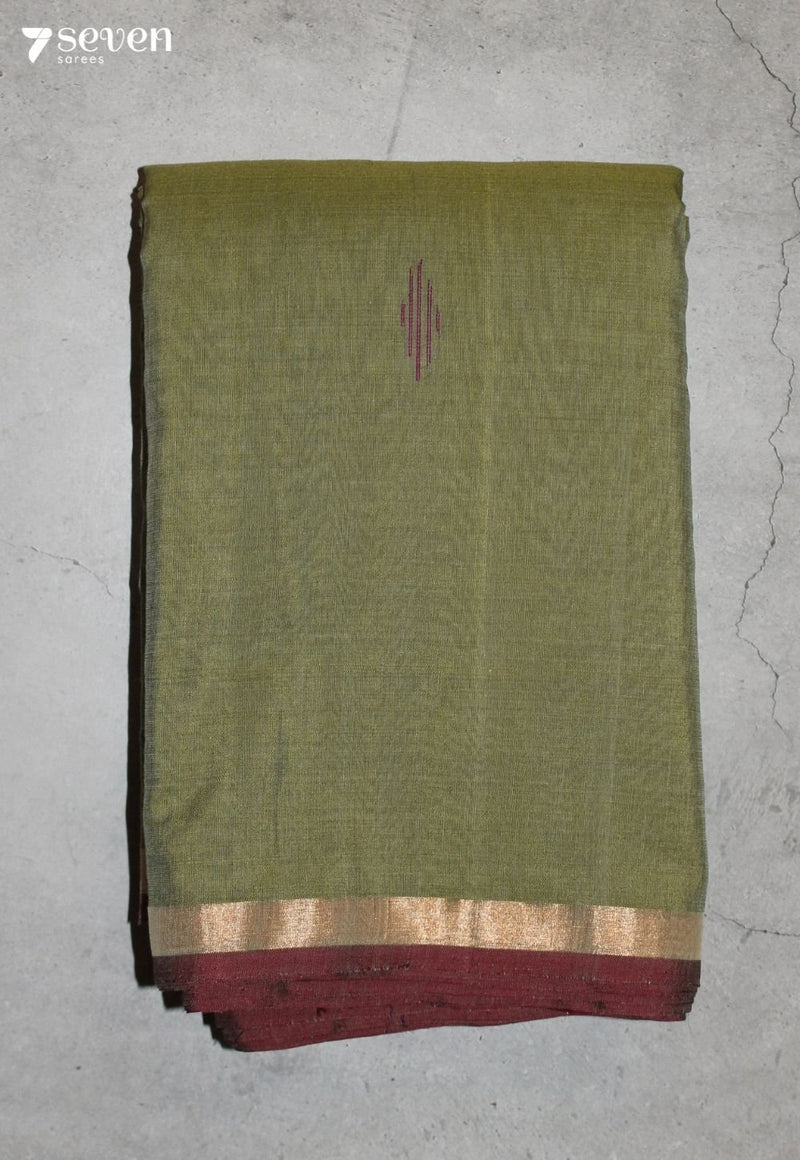 Ooravi Signature Seven Handloom Blue Bangalore Pure Cotton Saree - Seven Sarees - Saree - Seven Sarees