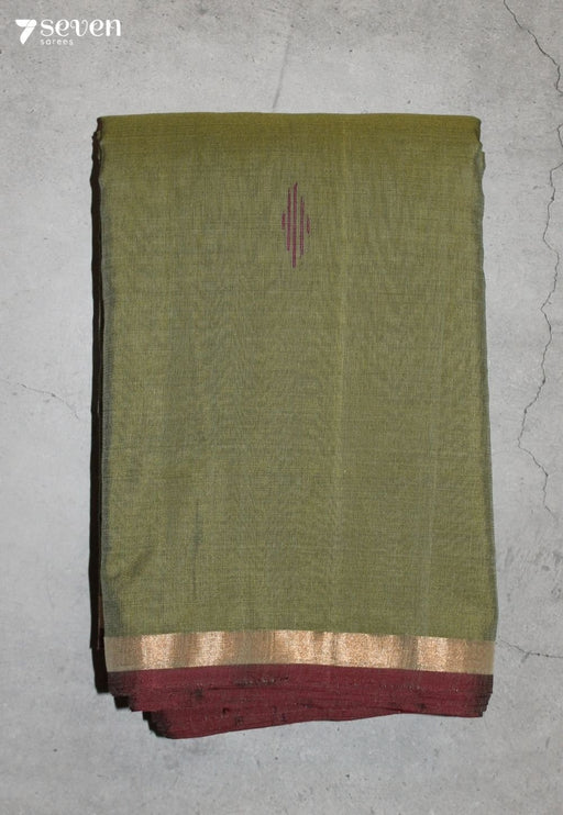 Ooravi Signature Seven Handloom Blue Bangalore Pure Cotton Saree - Seven Sarees - Saree - Seven Sarees