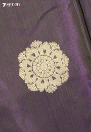 Oorika Signature Seven Handloom Purple Green Bangalore Pure Silk Cotton Saree - Seven Sarees - Saree - Seven Sarees