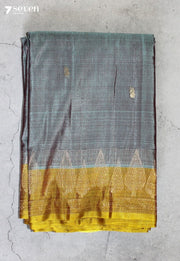 Oorisha Signature Seven Handloom Grey Bangalore Pure Silk Cotton Saree - Seven Sarees - Saree - Seven Sarees