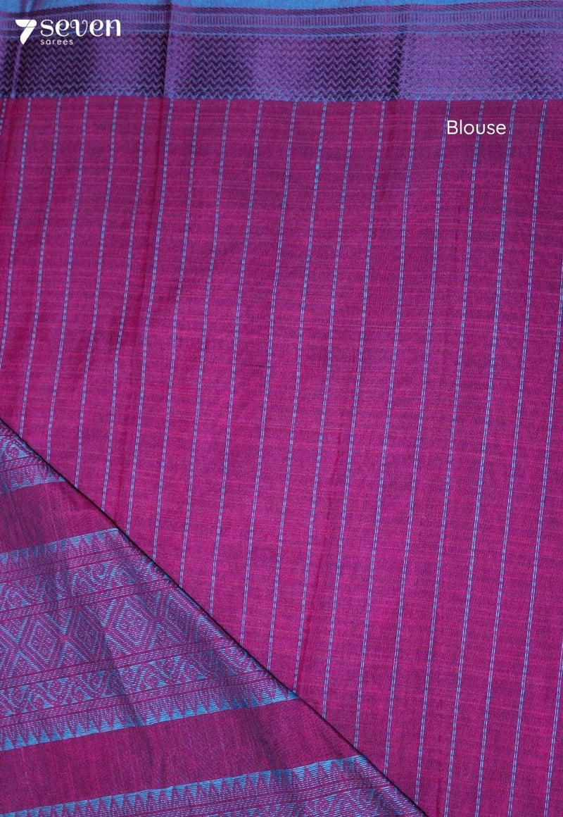 Oorvitha Signature Seven Handloom Pink Bangalore Pure Cotton Saree - Seven Sarees - Saree - Seven Sarees