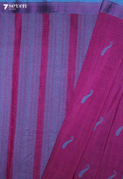 Oorvitha Signature Seven Handloom Pink Bangalore Pure Cotton Saree - Seven Sarees - Saree - Seven Sarees