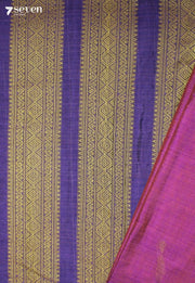 Oorvitha Signature Seven Handloom Purple Bangalore Pure Cotton Saree - Seven Sarees - Saree - Seven Sarees