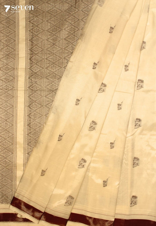 Oorvitha Signature Seven Handloom Sandal Bangalore Vegan Silk Saree - Seven Sarees - Saree - Seven Sarees