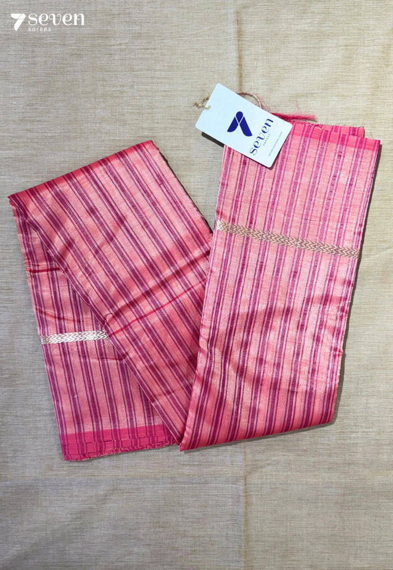 Orchestra Signature Seven Handloom Pink Bangalore Vegan Silk Saree - Seven Sarees - Saree - Seven Sarees