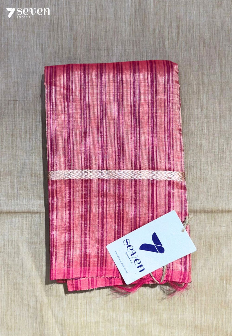 Orchestra Signature Seven Handloom Pink Bangalore Vegan Silk Saree - Seven Sarees - Saree - Seven Sarees
