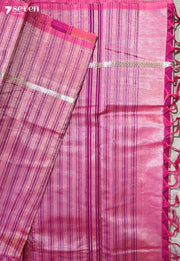 Orchestra Signature Seven Handloom Pink Bangalore Vegan Silk Saree - Seven Sarees - Saree - Seven Sarees