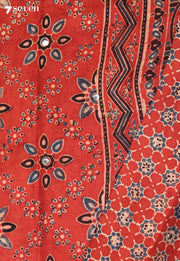 Padmalaya Kutch Red Pure Handmade Ajrakh Modal with Handpasted Mirrors - view 3