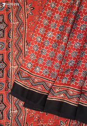 Padmalaya Kutch Red Pure Handmade Ajrakh Modal with Handpasted Mirrors - view 5