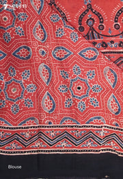 Padmalaya Kutch Red Pure Handmade Ajrakh Modal with Handpasted Mirrors - view 4