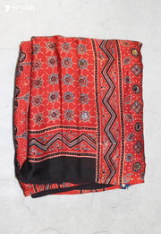 Padmalaya Kutch Red Pure Handmade Ajrakh Modal with Handpasted Mirrors - view 2