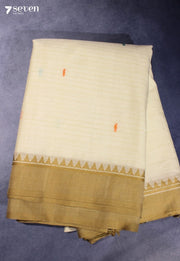 Pallanvi Signature Seven Handloom Off - White Bangalore Pure Cotton Saree - Seven Sarees - Saree - Seven Sarees