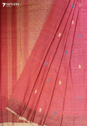 Palosha Signature Seven Handloom Red Bangalore Pure Cotton Saree - Seven Sarees - Saree - Seven Sarees