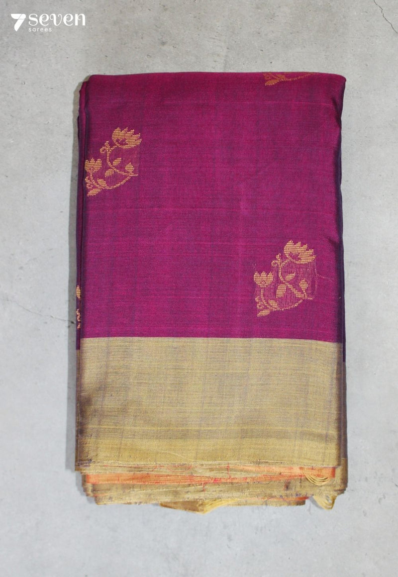 Paranmi Signature Seven Handloom Pink Bangalore Pure Cotton Saree - Seven Sarees - Saree - Seven Sarees