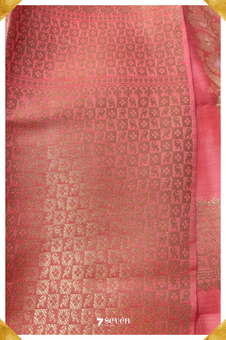 Parbati Benares Pink Pure Silk Saree | Silk Mark Certified - Seven Sarees - Saree - Seven Sarees