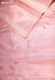 Parusha Mangalagiri Handloom Pink Vegan Silk Saree - Seven Sarees - Saree - Seven Sarees