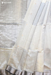 Parushi Maheshwari Handloom Off White Silk Cotton Saree - Seven Sarees - Seven Sarees