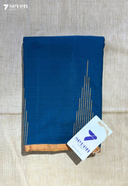 Peacock Mountain Signature Seven Handloom Green Bangalore Pure Cotton Saree - Seven Sarees - Saree - Seven Sarees