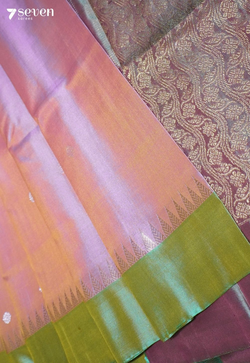 Pear Love Signature Seven Handloom Pink Bangalore Pure Silk Saree|Silk Mark Certified - Seven Sarees - Saree - Seven Sarees