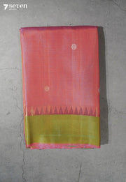 Pear Love Signature Seven Handloom Pink Bangalore Pure Silk Saree|Silk Mark Certified - Seven Sarees - Saree - Seven Sarees