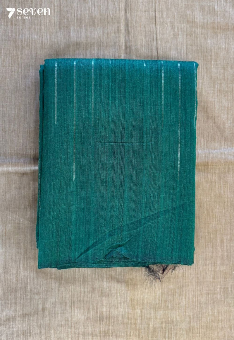 Peppermint Chattisgarh Green Pure Tussar Silk Saree | Silk Mark Certified - Seven Sarees - Saree - Seven Sarees