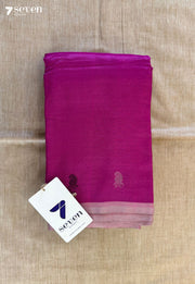 Pink Silence Signature Seven Handloom Pink Bangalore Vegan Silk Saree - Seven Sarees - Saree - Seven Sarees