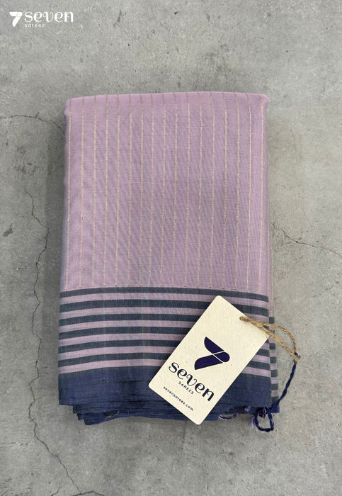 Pink Strings Signature Seven Handloom Lavender Bangalore Vegan Silk Saree - Seven Sarees - Saree - Seven Sarees
