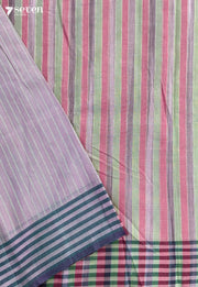Pink Strings Signature Seven Handloom Lavender Bangalore Vegan Silk Saree - Seven Sarees - Saree - Seven Sarees