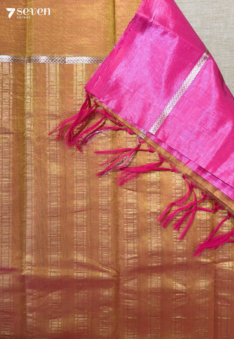Pink Symphony Signature Seven Handloom Pink Bangalore Vegan Silk Saree - Seven Sarees - Saree - Seven Sarees