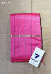 Pink Symphony Signature Seven Handloom Pink Bangalore Vegan Silk Saree - Seven Sarees - Saree - Seven Sarees