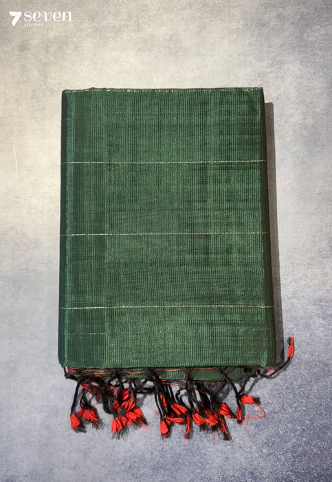 Prakruthi Mangalagiri Handloom Green Vegan Silk Saree - Seven Sarees - Saree - Seven Sarees