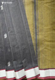 Pravaha Signature Seven Handloom Blue Bangalore Pure Cotton Saree - Seven Sarees - Saree - Seven Sarees