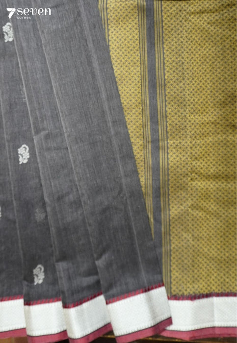 Pravaha Signature Seven Handloom Blue Bangalore Pure Cotton Saree - Seven Sarees - Saree - Seven Sarees