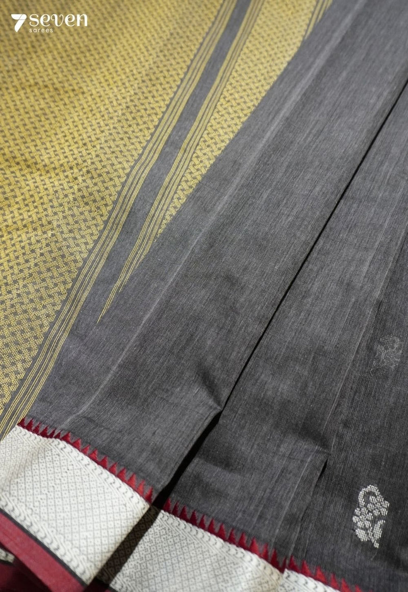 Pravaha Signature Seven Handloom Blue Bangalore Pure Cotton Saree - Seven Sarees - Saree - Seven Sarees