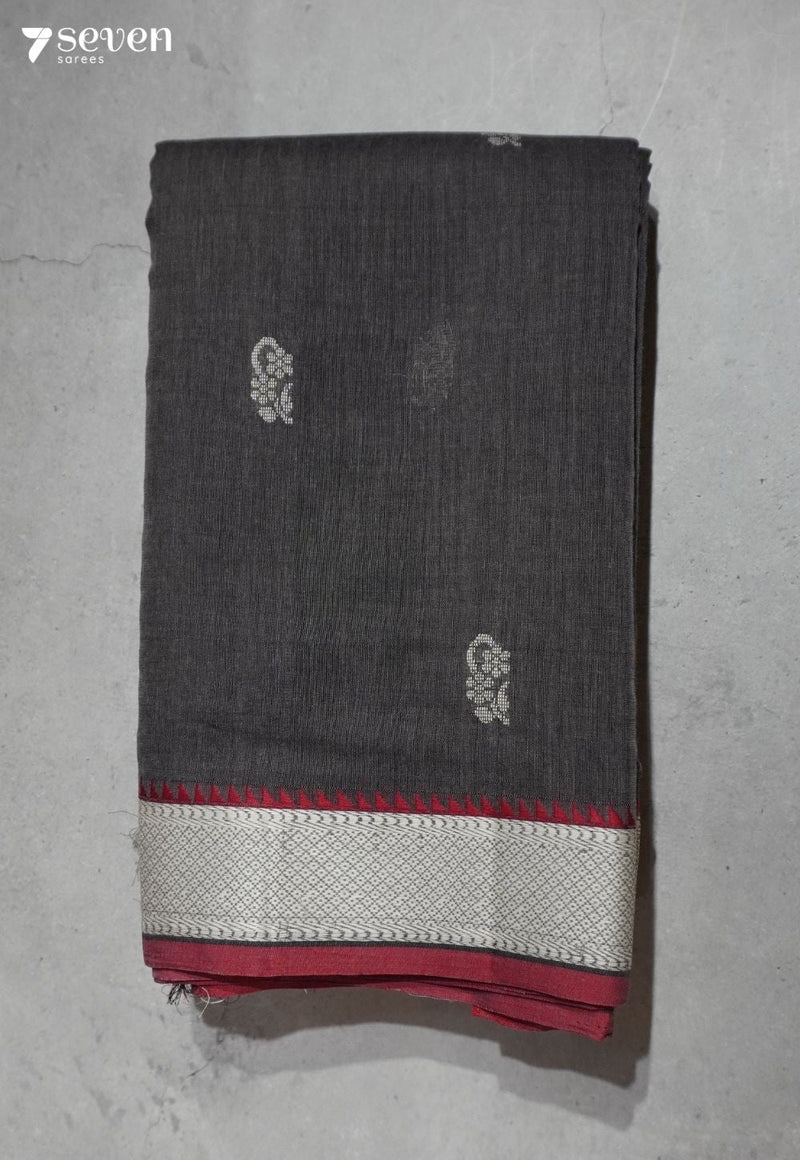 Pravaha Signature Seven Handloom Blue Bangalore Pure Cotton Saree - Seven Sarees - Saree - Seven Sarees