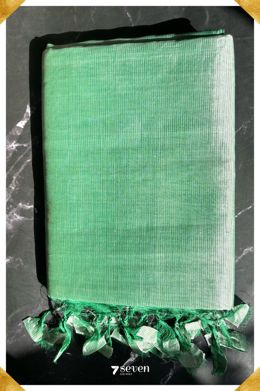 Prema Mangalagiri Handloom Green Vegan Silk Saree - Seven Sarees - Saree - Seven Sarees