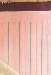 Rajanika Signature Seven Handloom Peach Bangalore Pure Cotton Saree - view 4