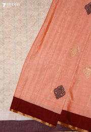 Rajanika Signature Seven Handloom Peach Bangalore Pure Cotton Saree - view 5