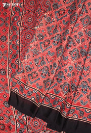 Rajasvi Kutch Red Pure Handmade Ajrakh Modal with Handpasted Mirrors - view 5