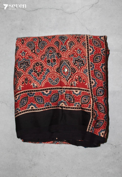 Rajasvi Kutch Red Pure Handmade Ajrakh Modal with Handpasted Mirrors