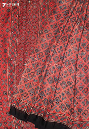 Rajasvi Kutch Red Pure Handmade Ajrakh Modal with Handpasted Mirrors - view 1