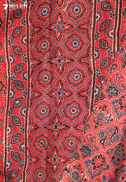 Rajasvi Kutch Red Pure Handmade Ajrakh Modal with Handpasted Mirrors - view 3
