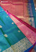 Raspberry Signature Seven Handloom Peacock blue/Pink Bangalore Pure Silk Saree|Silk Mark Certified - Seven Sarees - Saree - Seven Sarees