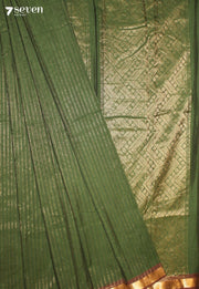 Ravimya Signature Seven Handloom Green Bangalore Pure Cotton Saree - Seven Sarees - Saree - Seven Sarees