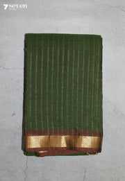 Ravimya Signature Seven Handloom Green Bangalore Pure Cotton Saree - Seven Sarees - Saree - Seven Sarees