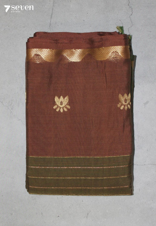 Rayanvi Signature Seven Handloom Green Bangalore Pure Cotton Saree - Seven Sarees - Saree - Seven Sarees