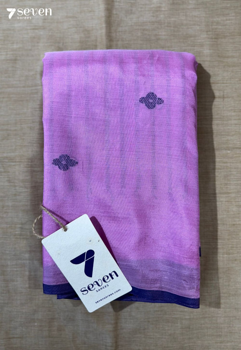 Raykissed Signature Seven Handloom Pink Bangalore Vegan Silk Saree - Seven Sarees - Saree - Seven Sarees