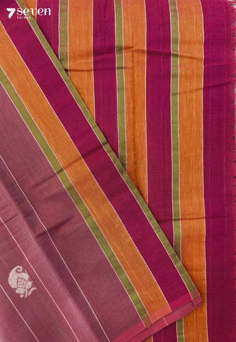 Red Rose Signature Seven Handloom Red Bangalore Pure Cotton Saree - Seven Sarees - Saree - Seven Sarees