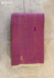 Red Sand Signature Seven Handloom Pink Bangalore Pure Cotton Saree - Seven Sarees - Saree - Seven Sarees